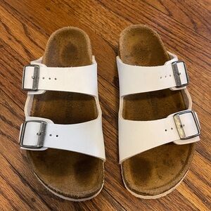 Birkenstock Kids White Double Strap Sandals
